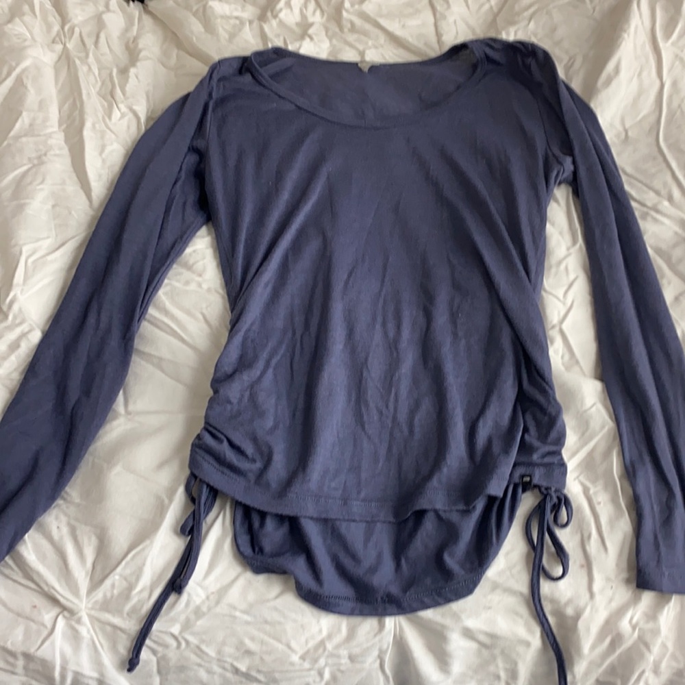Purple athletic long sleeve top